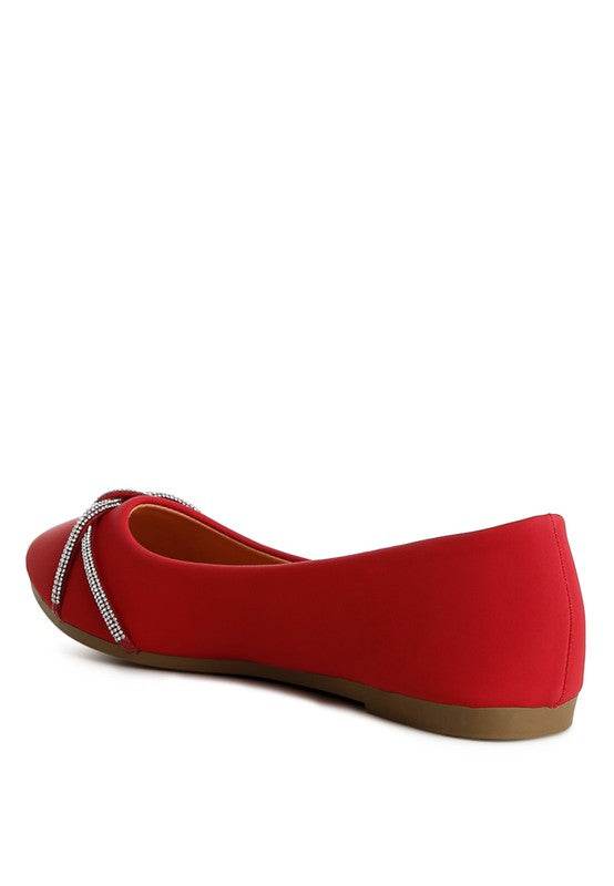 Playasu Rhinestone Faux Leather Ballerinas - Shop Style & More | Fresh Looks, Everyday Deals & Free Shipping