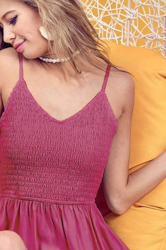 BiBi Smocked Body With Adjustable Strap Top - Shop Style & More | Fresh Looks, Everyday Deals & Free Shipping