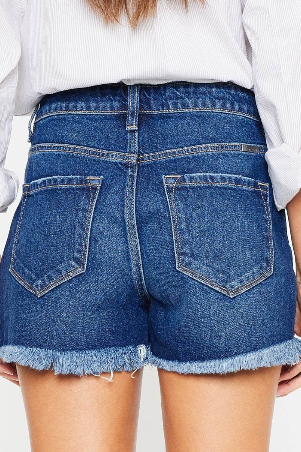 Kancan High Rise Frayed Hem Denim Shorts - Shop Style & More | Fresh Looks, Everyday Deals & Free Shipping