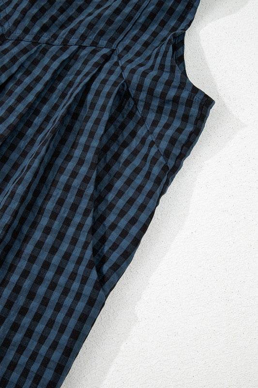 Plaid Print Buttoned Pocketed High Waist Jumpsuits - Shop Style & More | Fresh Looks, Everyday Deals & Free Shipping