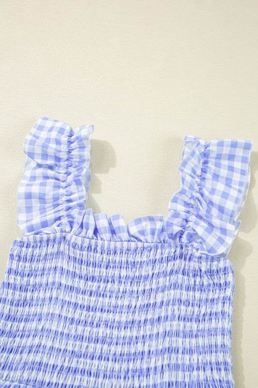 Blue Gingham plaid check maxi dress - Shop Style & More | Fresh Looks, Everyday Deals & Free Shipping