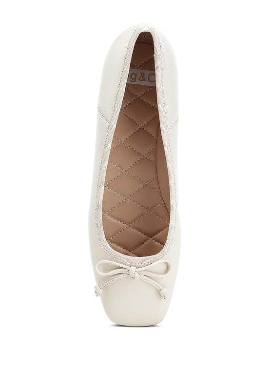 Lutten Square-Toe Bow Ballerinas - Shop Style & More | Fresh Looks, Everyday Deals & Free Shipping