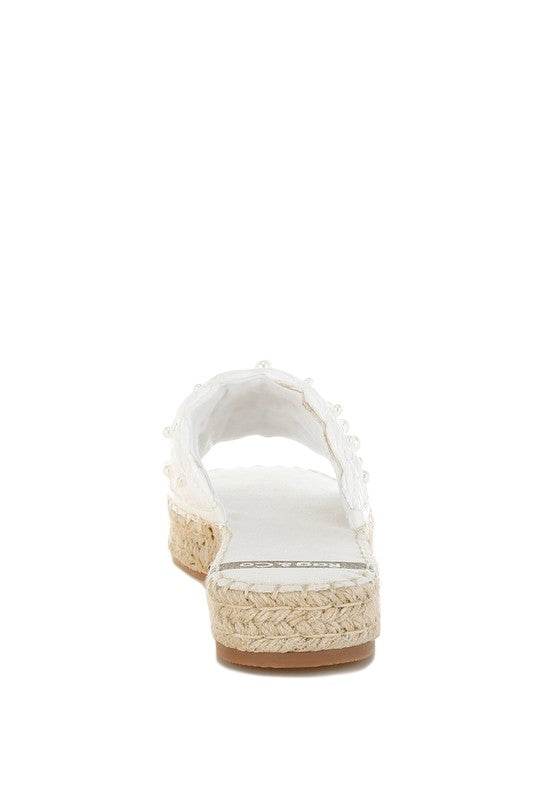 Yakna Pearl Embellished Woven Flats - Shop Style & More | Fresh Looks, Everyday Deals & Free Shipping