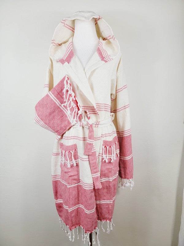 Unisex Robe, Beach or spa Robe with pockets - Red - Shop Style & More | Fresh Looks, Everyday Deals & Free Shipping