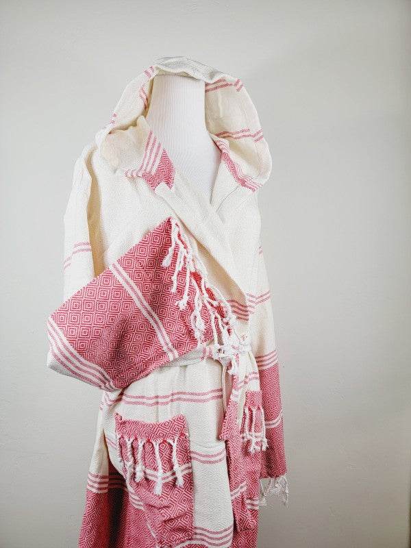 Unisex Robe, Beach or spa Robe with pockets - Red - Shop Style & More | Fresh Looks, Everyday Deals & Free Shipping