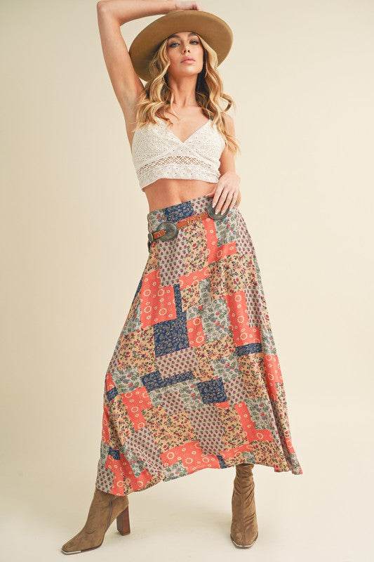 Aemi + Co Printed Maxi Skirt - Shop Style & More | Fresh Looks, Everyday Deals & Free Shipping