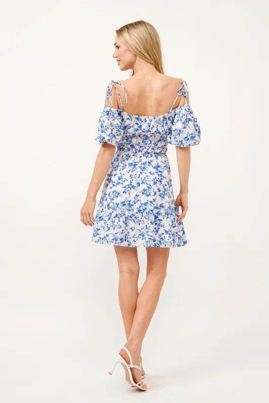 And The Why Off Shoulder Bubble Sleeve Dress - Shop Style & More | Fresh Looks, Everyday Deals & Free Shipping