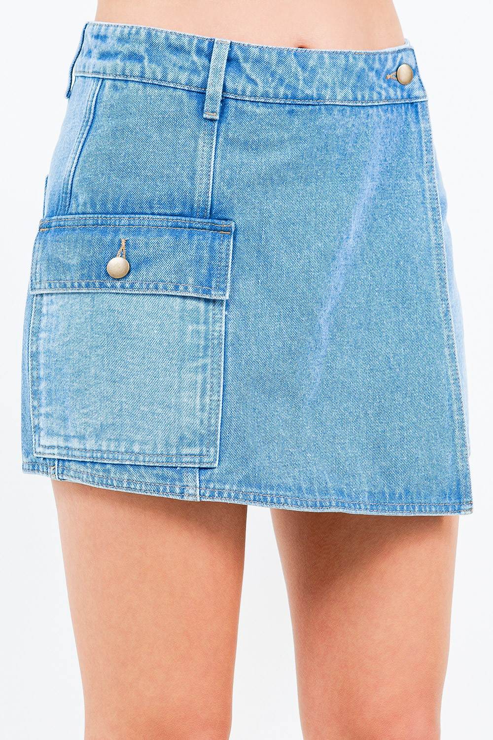American Bazi Cargo Pocket Denim Skort - Shop Style & More | Fresh Looks, Everyday Deals & Free Shipping