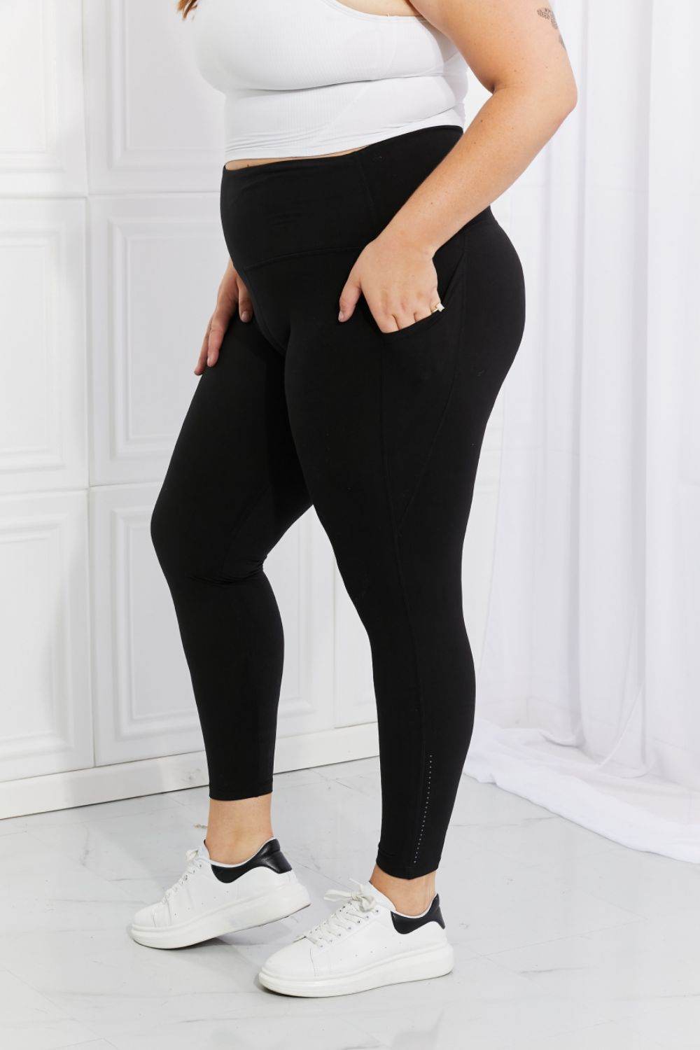 Leggings Depot Full Size Strengthen and Lengthen Reflective Dot Active Leggings - Shop Style & More | Fresh Looks, Everyday Deals & Free Shipping