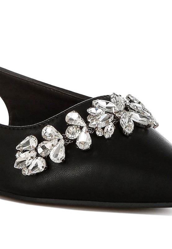 Adhara Diamante Embellished Flat Sandals - Shop Style & More | Fresh Looks, Everyday Deals & Free Shipping