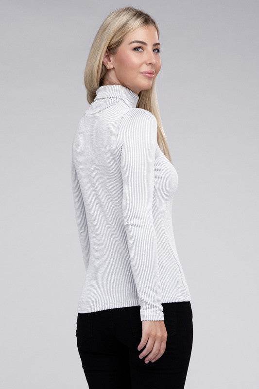 Ribbed Turtle Neck Long Sleeve Top - Shop Style & More | Fresh Looks, Everyday Deals & Free Shipping