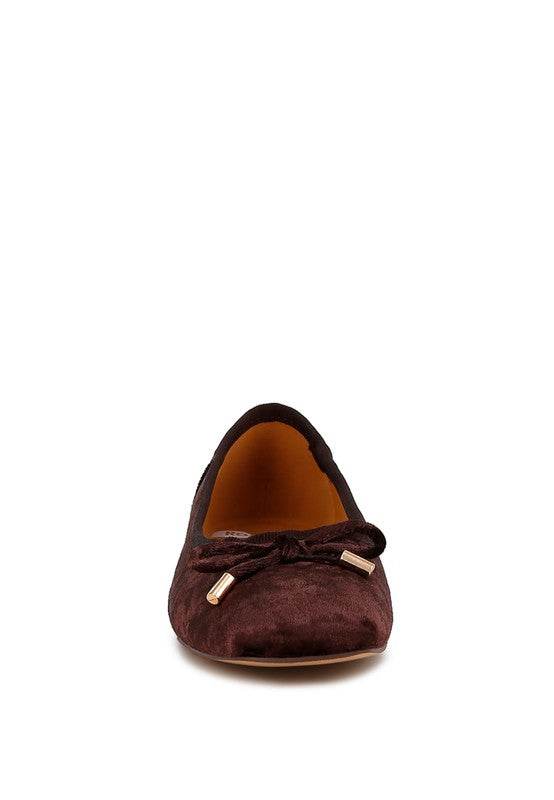 Buckrose Velvet Bow Ballerinas - Shop Style & More | Fresh Looks, Everyday Deals & Free Shipping