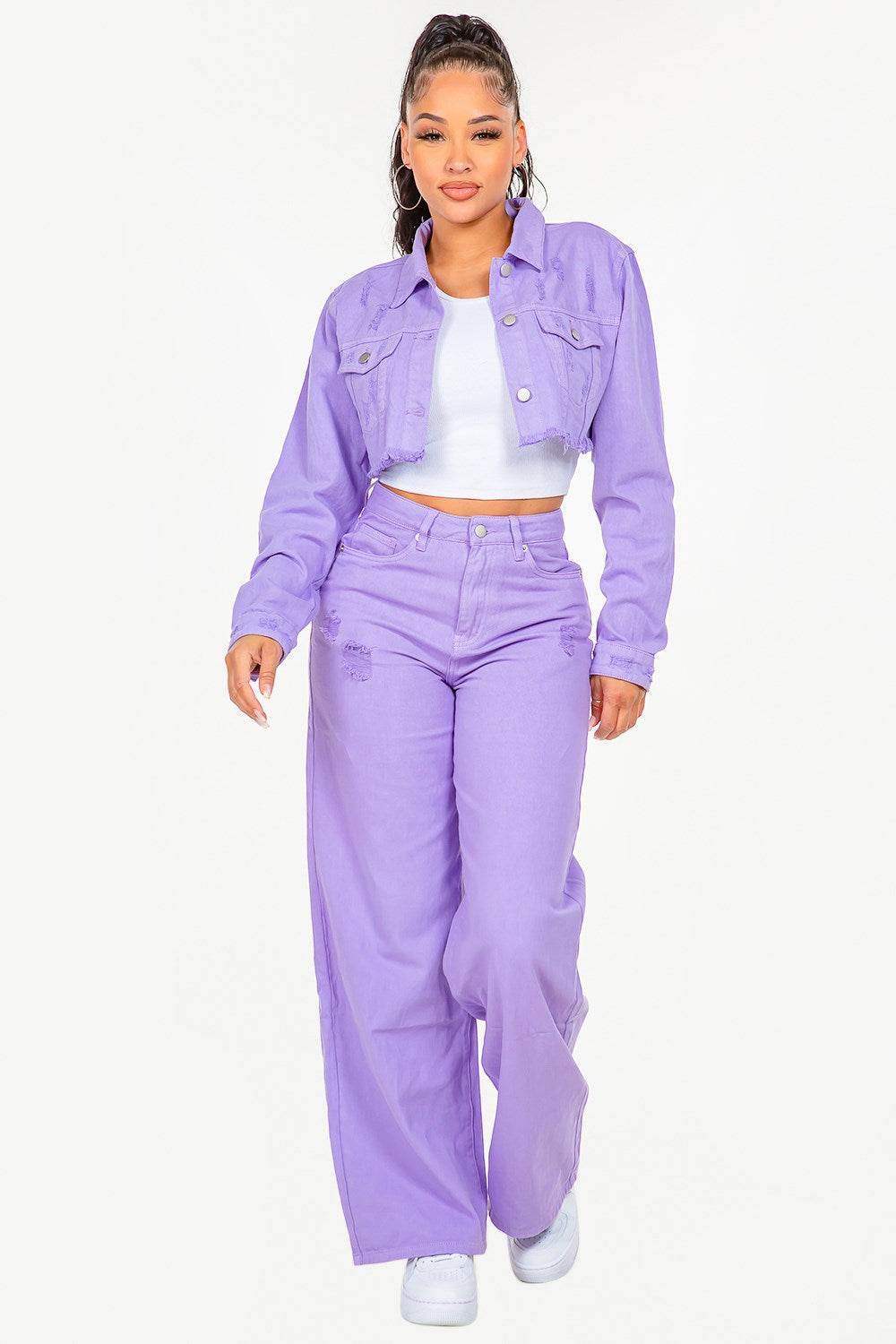 American Bazi High Waist Distressed Wide Leg Jeans - Shop Style & More | Fresh Looks, Everyday Deals & Free Shipping