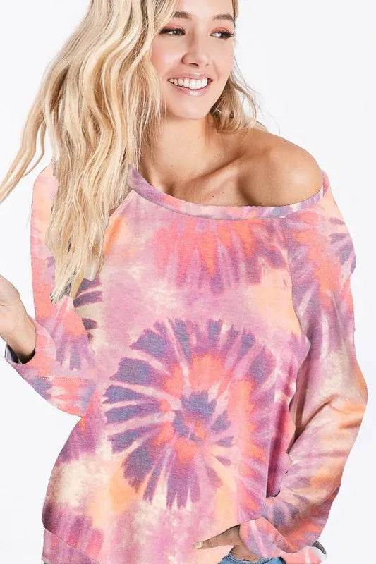 BiBi Tie Dye Print Terry T-Shirt - Shop Style & More | Fresh Looks, Everyday Deals & Free Shipping