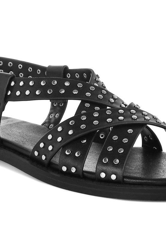 Anemone Studded Flat Gladiator Sandals - Shop Style & More | Fresh Looks, Everyday Deals & Free Shipping