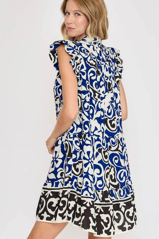 Umgee Floral Ruffled Cap Sleeve Tiered Dress - Shop Style & More | Fresh Looks, Everyday Deals & Free Shipping