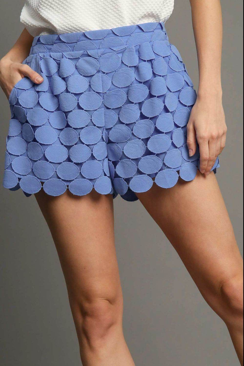 Umgee Full Size Polka Dot Lace Shorts Plus Size - Shop Style & More | Fresh Looks, Everyday Deals & Free Shipping