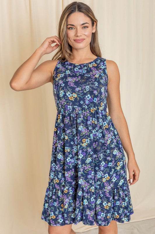 Sleeveless Botanical Floral Tiered Dress - Shop Style & More | Fresh Looks, Everyday Deals & Free Shipping