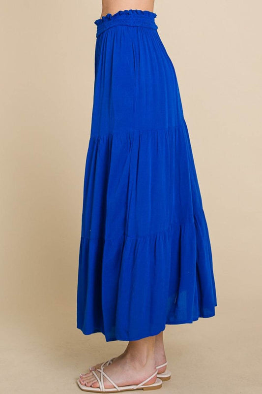 Culture Code Full Size Frill Ruched Midi Skirt - Shop Style & More | Fresh Looks, Everyday Deals & Free Shipping