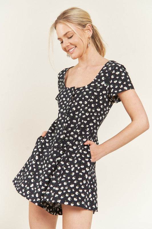 FLORAL BUTTON DOWN ROMPER - Shop Style & More | Fresh Looks, Everyday Deals & Free Shipping