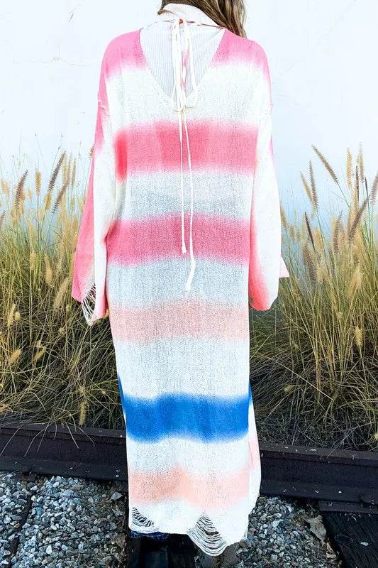 And The Why Multi Gradation Dye Maxi Cardigan Sweater - Shop Style & More | Fresh Looks, Everyday Deals & Free Shipping
