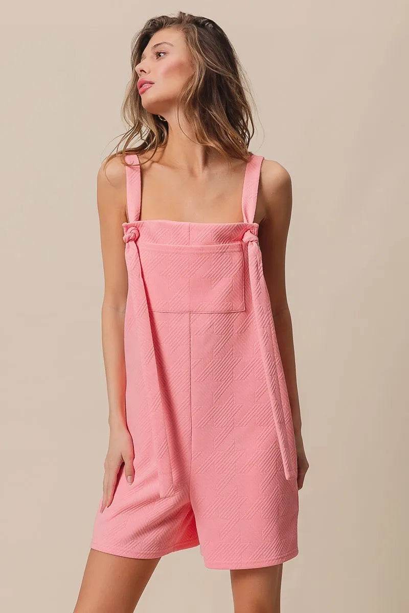 BiBi Texured Jacquard Romper with Side Pockets - Shop Style & More | Fresh Looks, Everyday Deals & Free Shipping