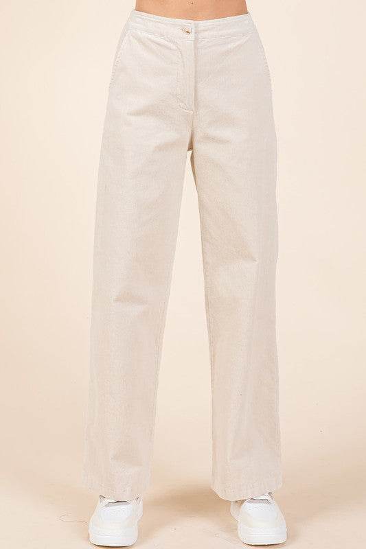 Mittoshop Corduroy Back Elastic Waist Pants - Shop Style & More | Fresh Looks, Everyday Deals & Free Shipping