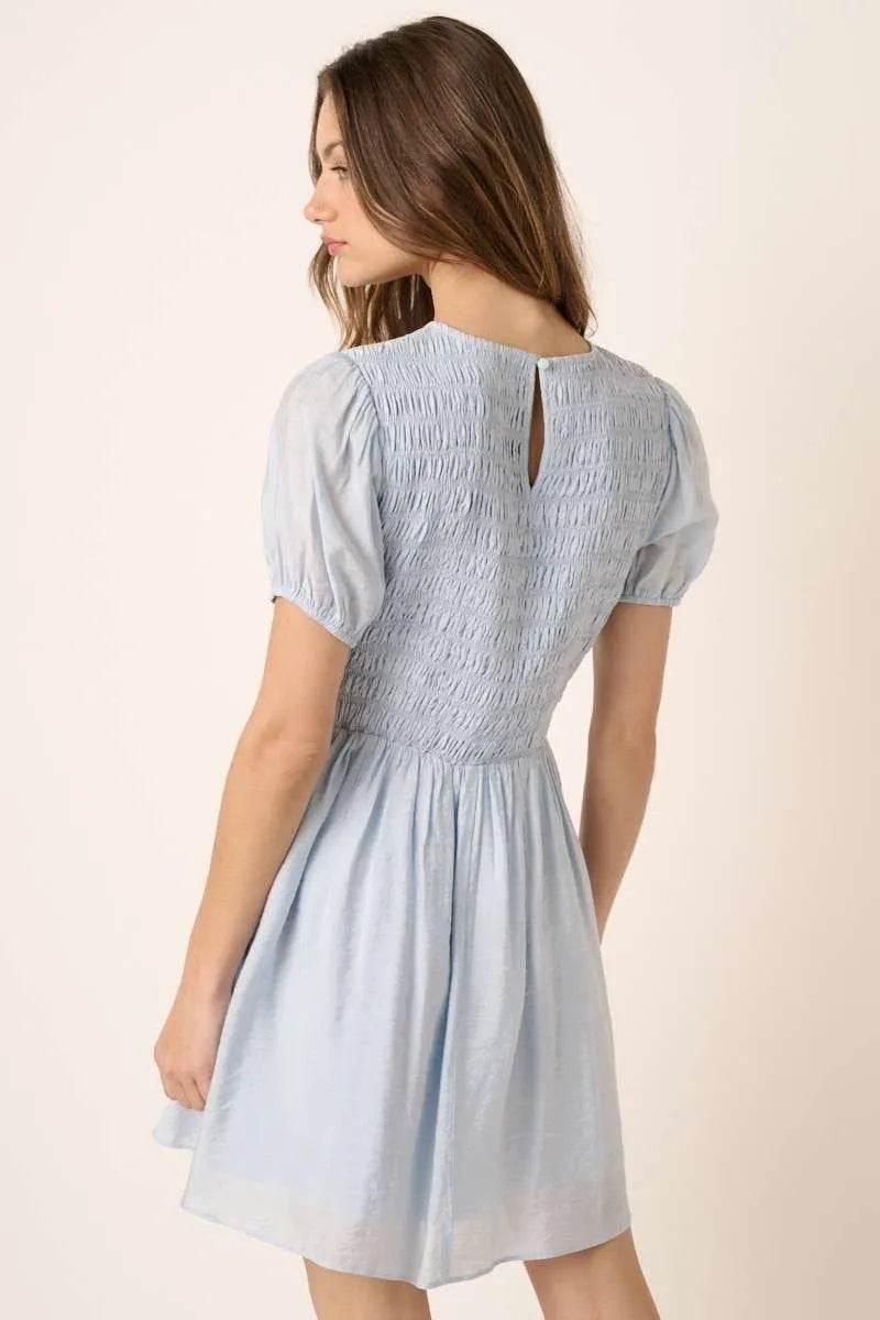 Mittoshop Smocking Detail Puff Sleeve Mini Dress - Shop Style & More | Fresh Looks, Everyday Deals & Free Shipping
