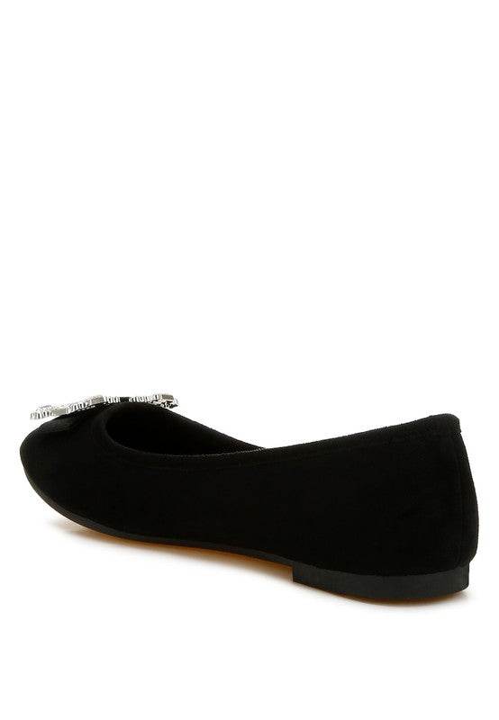 Prajik Rhinestone Buckle Detail Ballerinas - Shop Style & More | Fresh Looks, Everyday Deals & Free Shipping