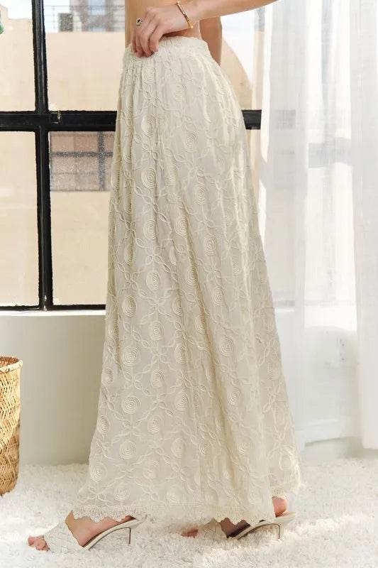 ADORA Elastic Waist Applique Maxi Skirt - Shop Style & More | Fresh Looks, Everyday Deals & Free Shipping