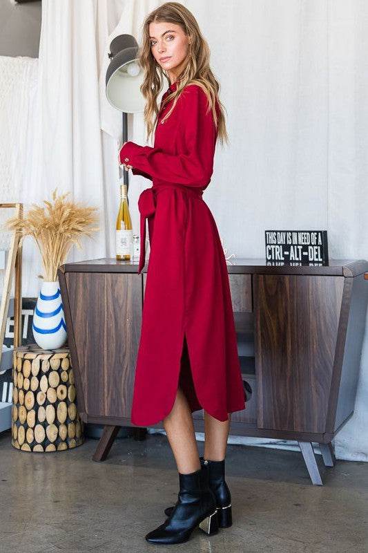 Button down shirt long dress PLUS 30-545P - Shop Style & More | Fresh Looks, Everyday Deals & Free Shipping