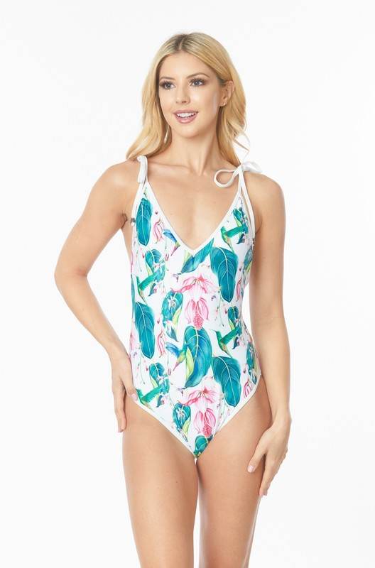 ONE PIECE BATHING SUIT FLORAL PRINT SHOULER TOP TI - Shop Style & More | Fresh Looks, Everyday Deals & Free Shipping