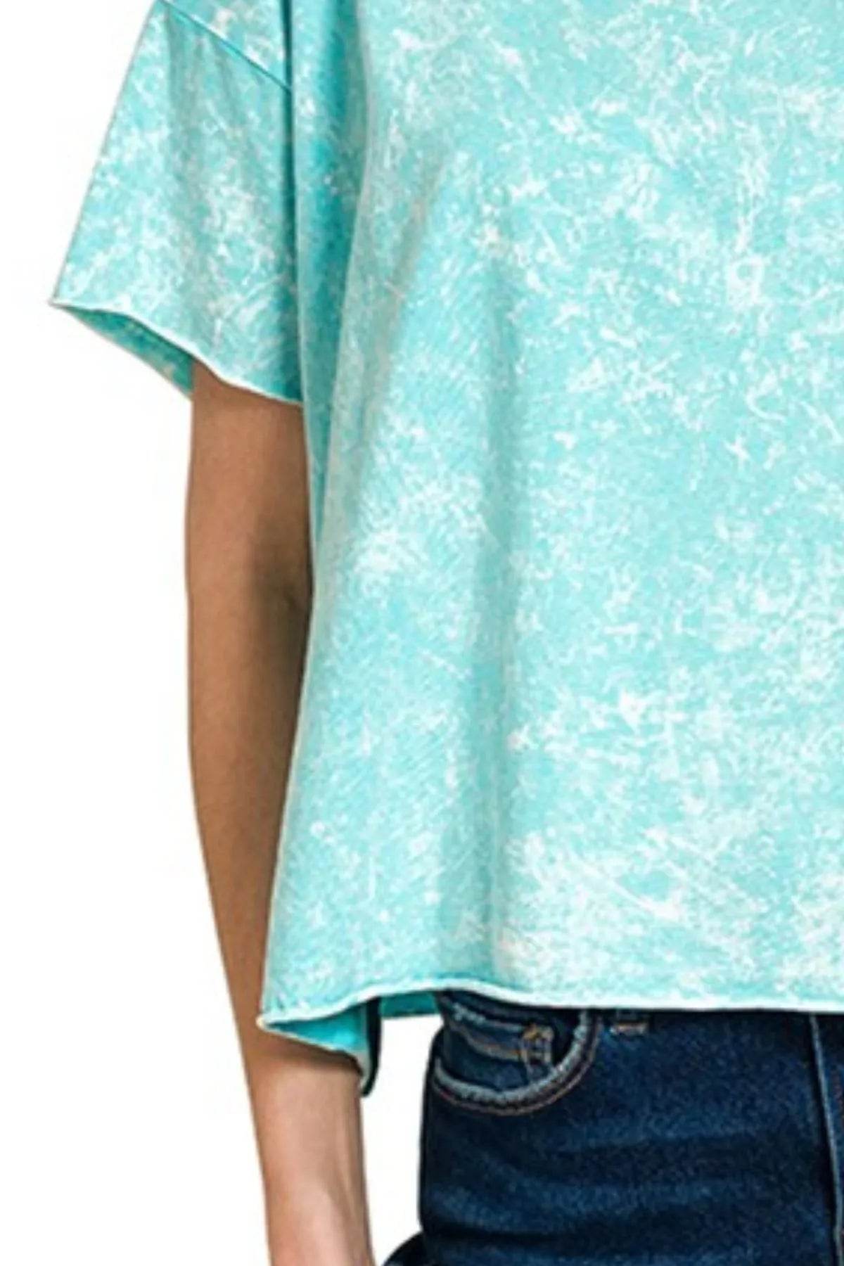 Zenana Washed Crew Neck Short Sleeve Crop Box Tee - Shop Style & More | Fresh Looks, Everyday Deals & Free Shipping