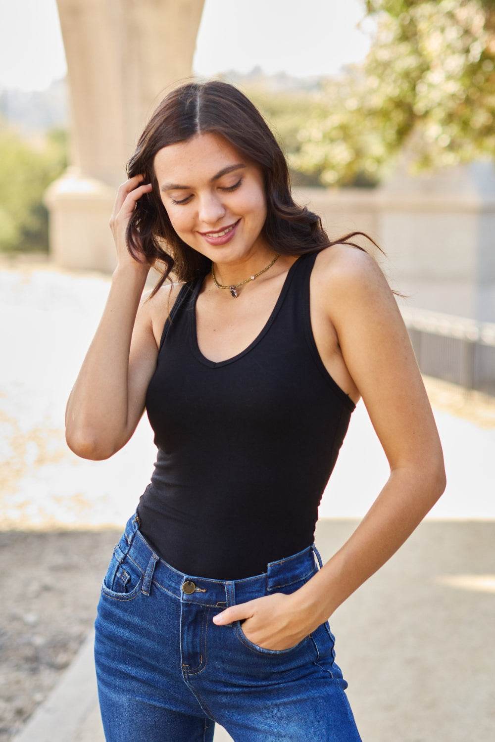 Zenana Racerback Tank Bodysuit - Shop Style & More | Fresh Looks, Everyday Deals & Free Shipping