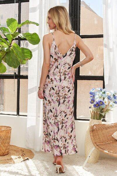 ADORA Watercolor V-Neck Midi Cami Dress - Shop Style & More | Fresh Looks, Everyday Deals & Free Shipping