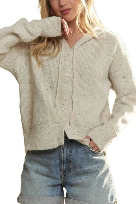 ADORA Hoodie Relaxed Fit Ribbed Cuffs Sweater Cardigan - Shop Style & More | Fresh Looks, Everyday Deals & Free Shipping