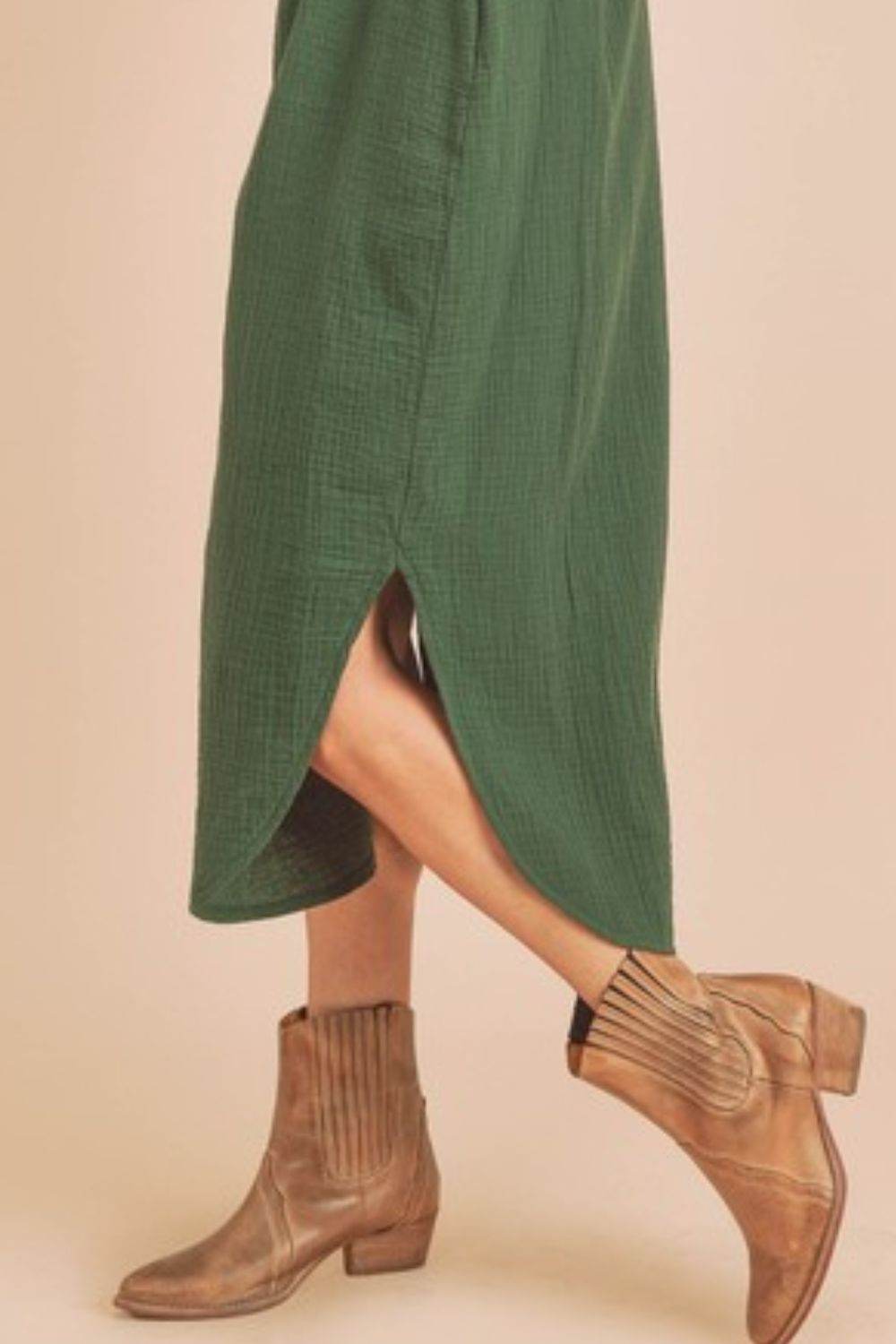 Aemi + Co Round Neck Midi Tank Dress with Pockets - Shop Style & More | Fresh Looks, Everyday Deals & Free Shipping