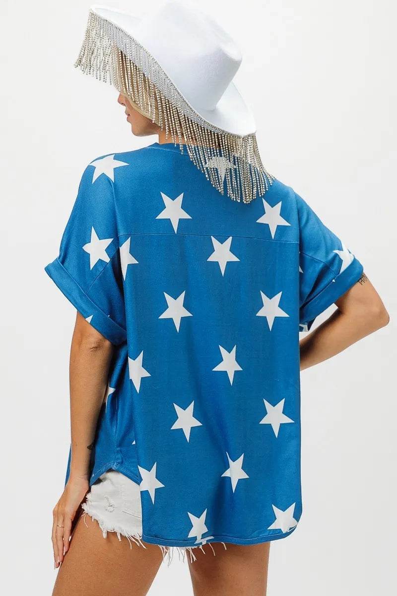 BiBi Fourth Of July Star Knit T-Shirt - Shop Style & More | Fresh Looks, Everyday Deals & Free Shipping