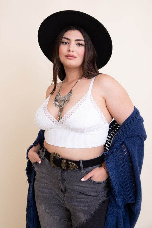 Plus Size Waistband Loop Lace Brami - Shop Style & More | Fresh Looks, Everyday Deals & Free Shipping