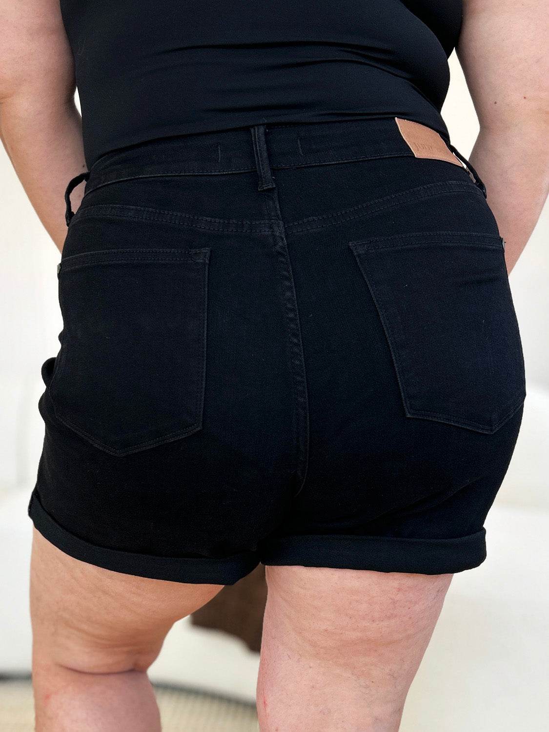 Judy Blue Full Size High Waist Tummy Control Cuffed Denim Shorts - Shop Style & More | Fresh Looks, Everyday Deals & Free Shipping