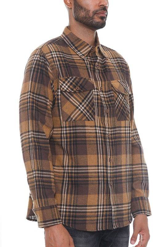 Regular Fit Checker Plaid Flannel Long Sleeve - Shop Style & More | Fresh Looks, Everyday Deals & Free Shipping
