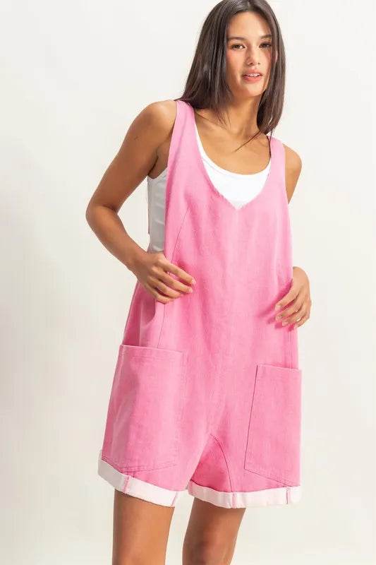 HYFVE V-Neck Pocket Detail Romper - Shop Style & More | Fresh Looks, Everyday Deals & Free Shipping