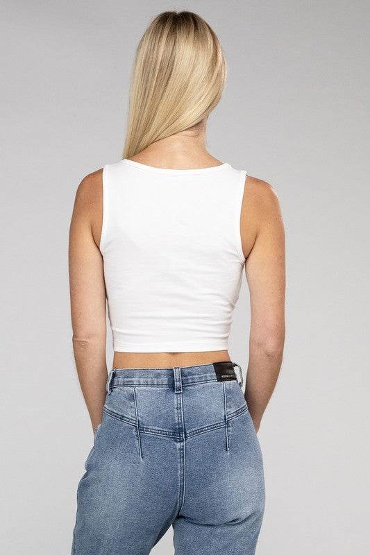 Cotton Square Neck Cropped Cami Top - Shop Style & More | Fresh Looks, Everyday Deals & Free Shipping
