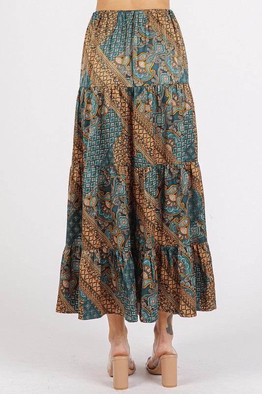 Mittoshop Paisley Patchwork Print Satin Maxi Skirt - Shop Style & More | Fresh Looks, Everyday Deals & Free Shipping