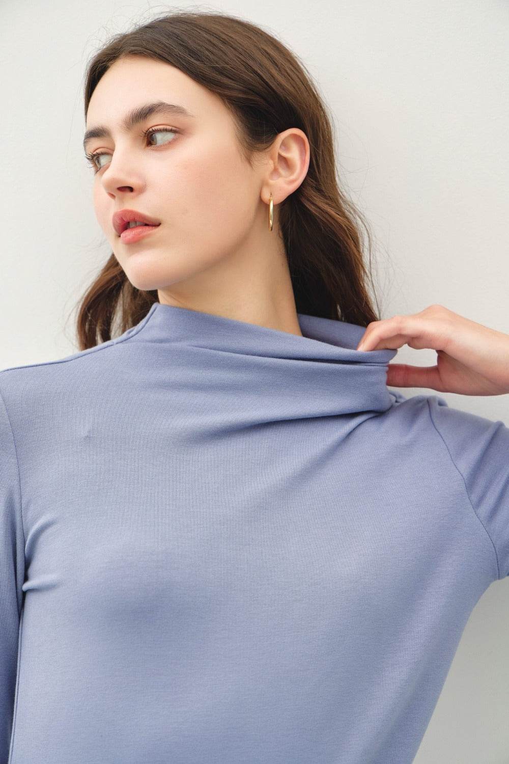 Be Cool Mock Neck Long Sleeve T-Shirt - Shop Style & More | Fresh Looks, Everyday Deals & Free Shipping