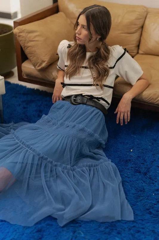 Annie Wear Tulle Tiered Midi Skirt - Shop Style & More | Fresh Looks, Everyday Deals & Free Shipping