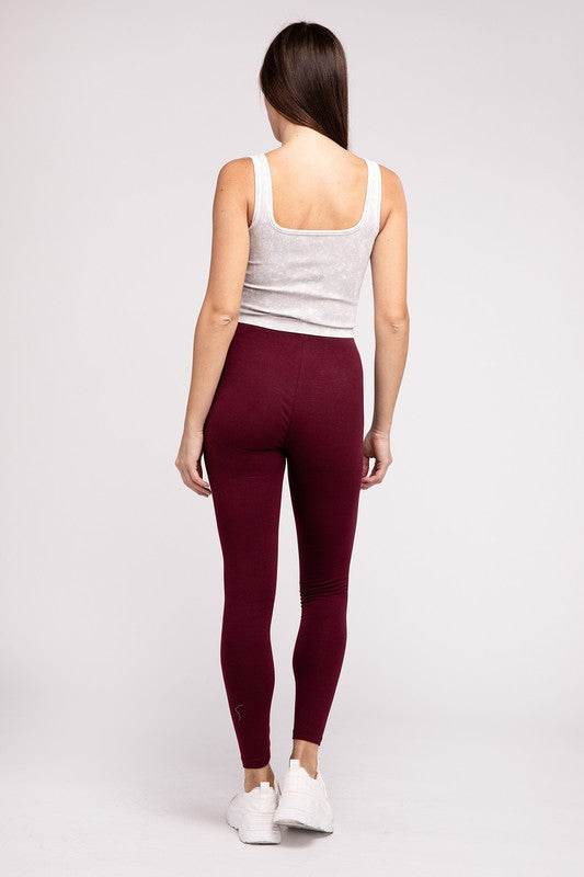 Premium Cotton Full-Length Leggings - Shop Style & More | Fresh Looks, Everyday Deals & Free Shipping