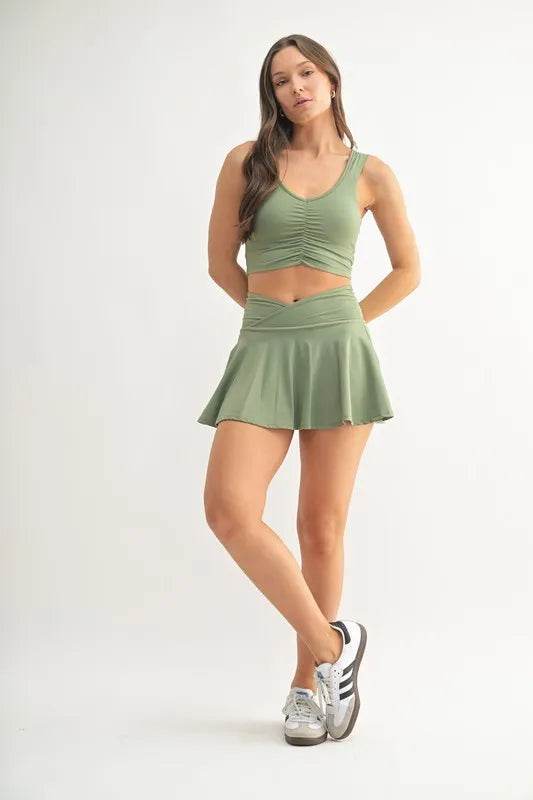MONO B Ruched Front Active Tank - Shop Style & More | Fresh Looks, Everyday Deals & Free Shipping