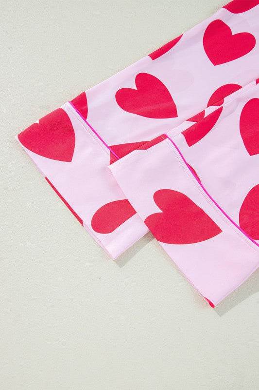 Heart Valentines Short Sleeve Pants Pajamas Set - Shop Style & More | Fresh Looks, Everyday Deals & Free Shipping