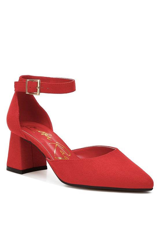 Rozita Microfiber Block Heel Sandals - Shop Style & More | Fresh Looks, Everyday Deals & Free Shipping